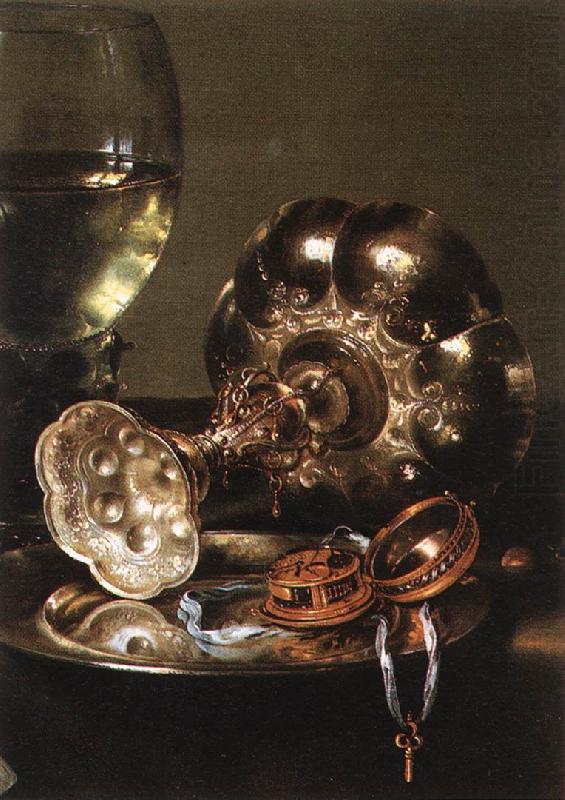 Breakfast Table with Blackberry Pie (detail) stg, HEDA, Willem Claesz.